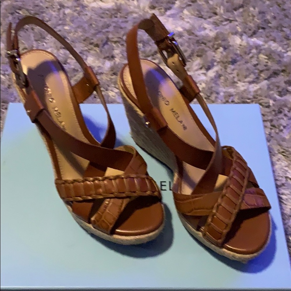 Brown Antonio Melani wedges